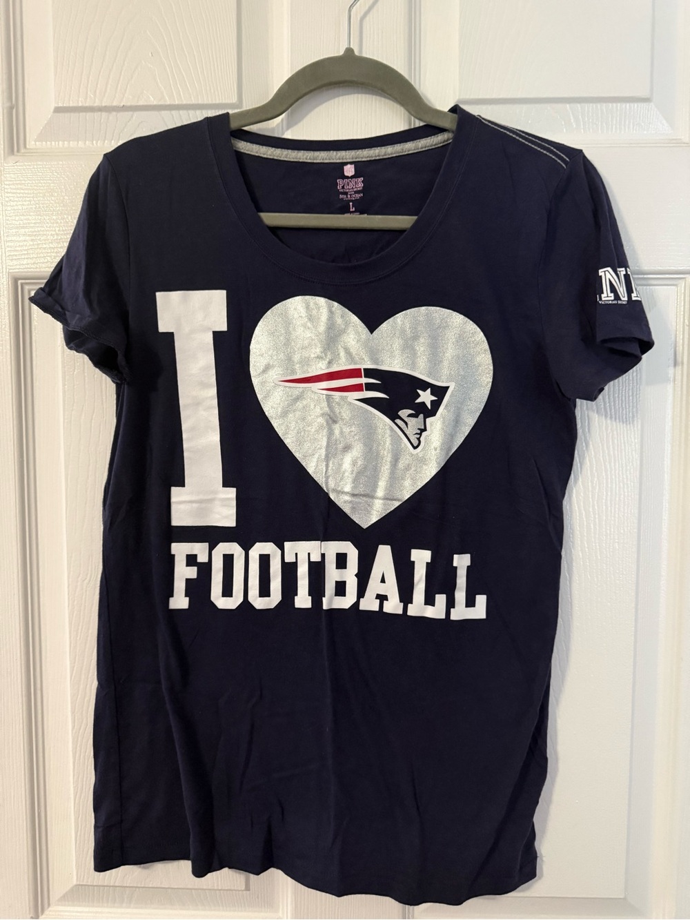 PINK Victoria's Secret New England Patriots T-Shirt size Large, like new.